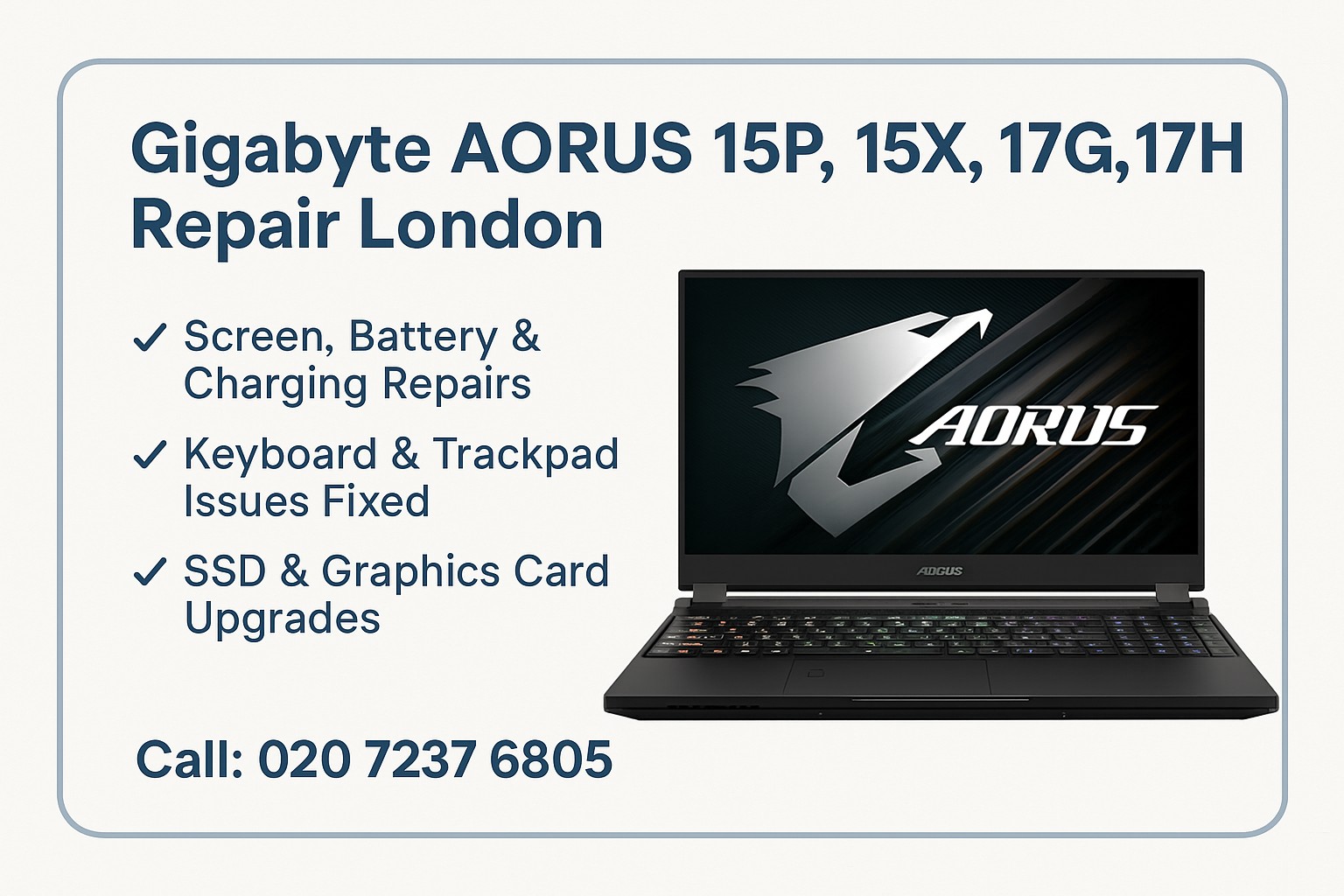 Gigabyte AORUS Laptop Repair London