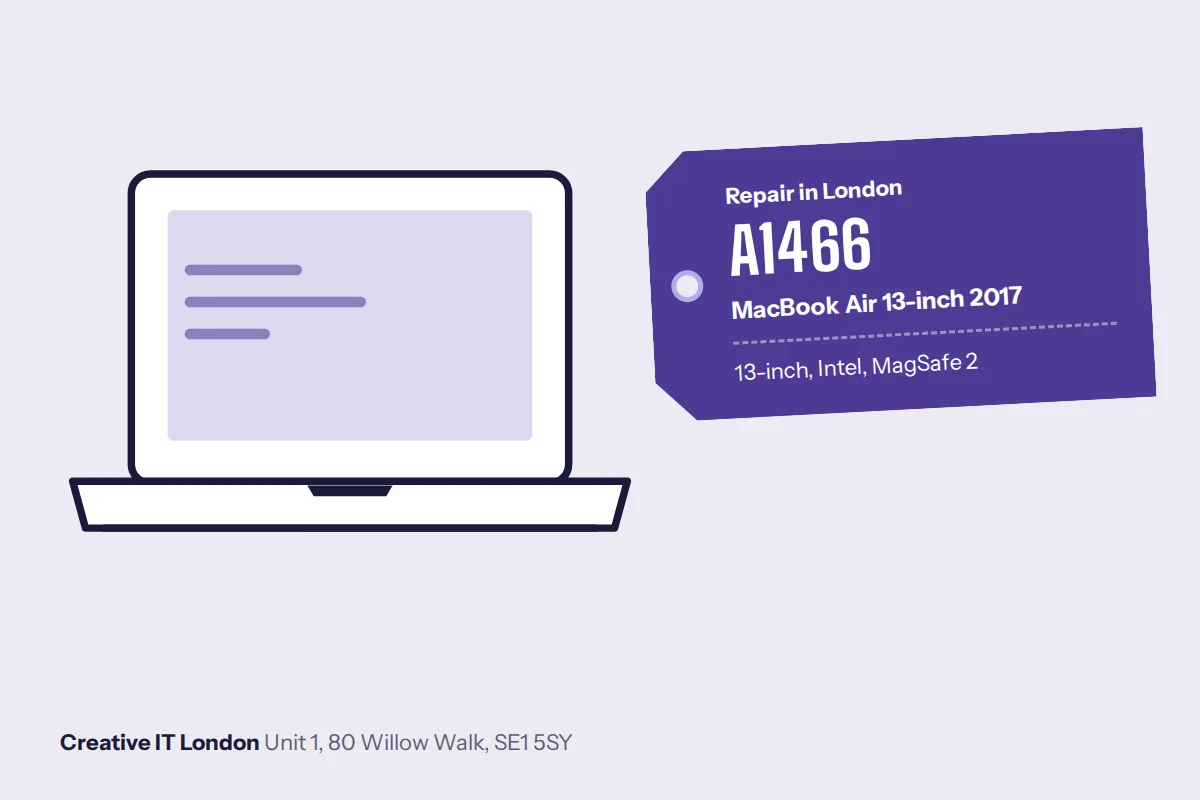 A1466 MacBook Air 13-inch 2017 repair at Creative IT London