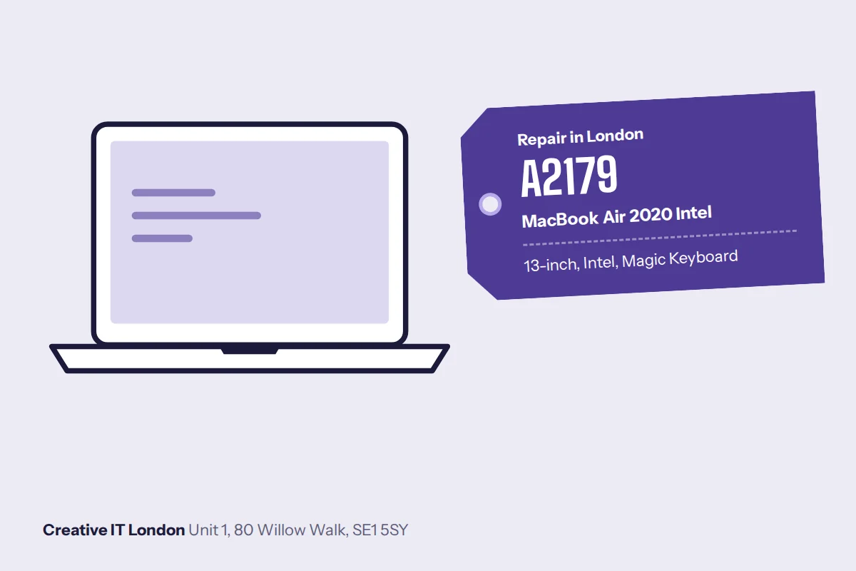 A2179 MacBook Air 2020 Intel repair at Creative IT London