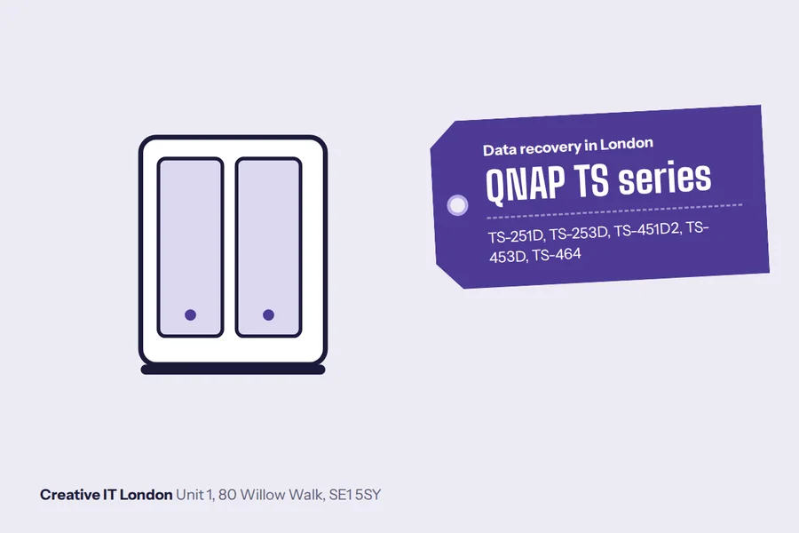 TS-251D / TS-253D / TS-451D2 / TS-453D / TS-464 QNAP TS series (TS-251D, TS-453D, TS-464) at Creative IT London