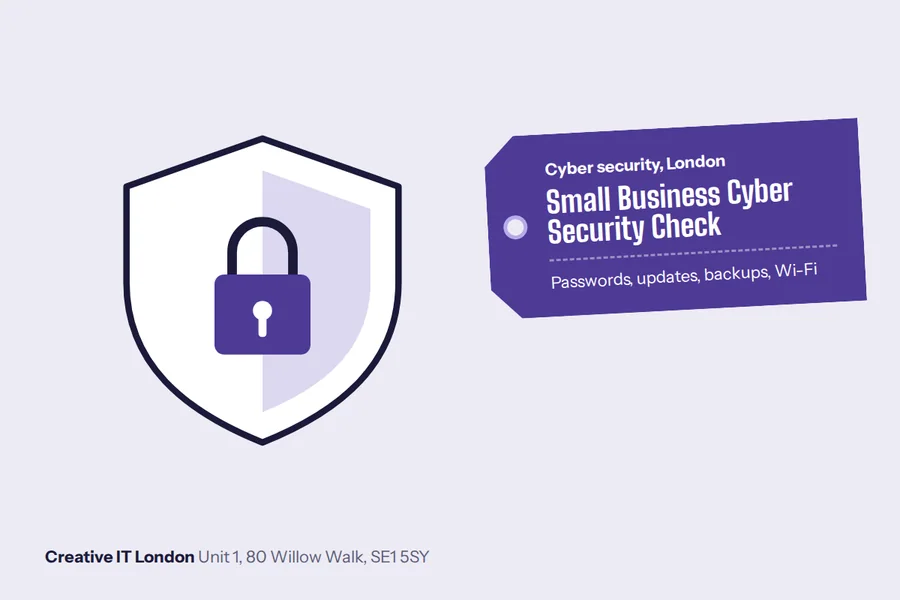 Small business cyber security check at Creative IT London