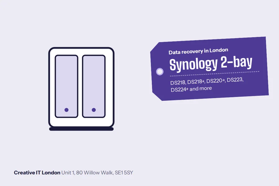 DS218 / DS218+ / DS220+ / DS223 / DS224+ / DS720+ / DS723+ Synology 2-bay (DS218+, DS220+, DS224+) at Creative IT London