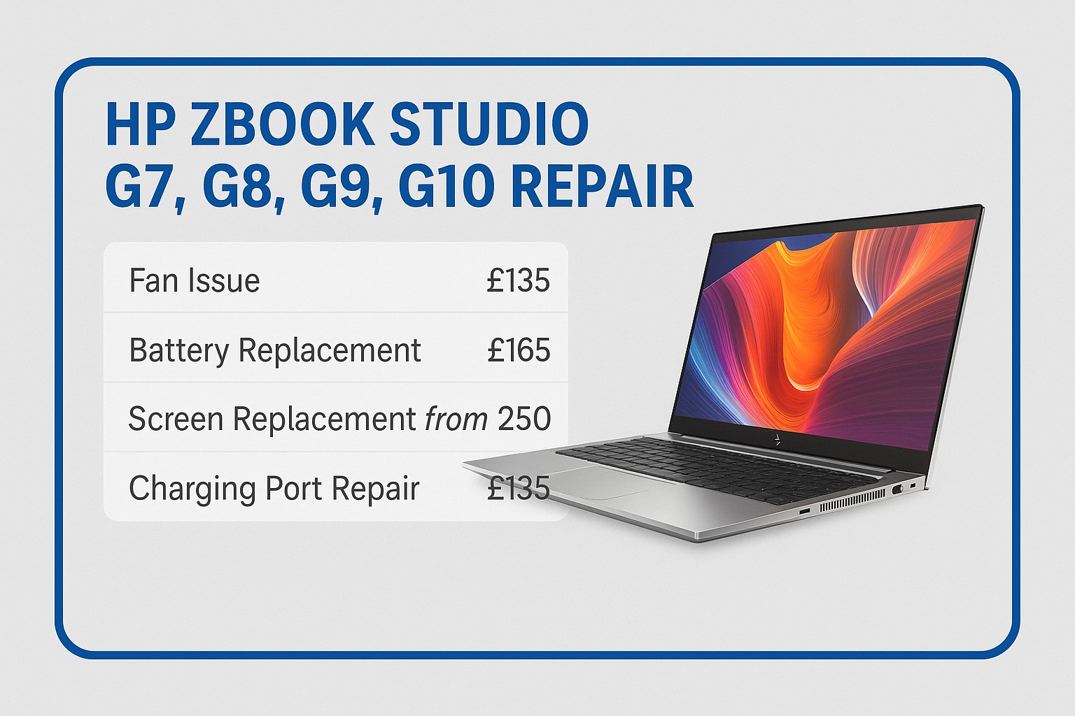 HP ZBook Studio Repair London